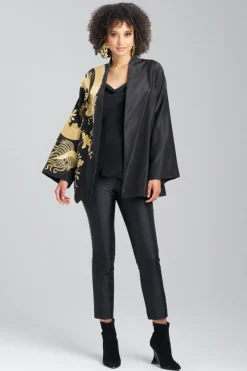 Couture Silk Taffeta Embroidered Dragon Coat