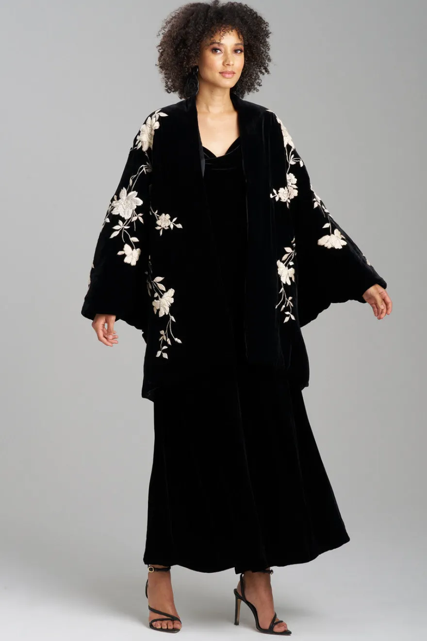 Couture Velvet Silk Embroidered Coat