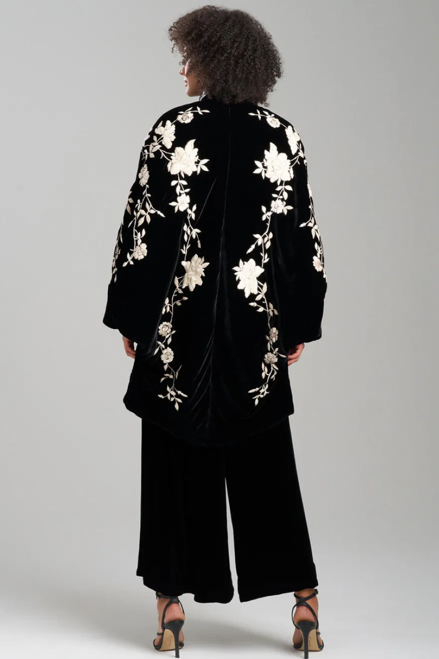 Couture Velvet Silk Embroidered Coat