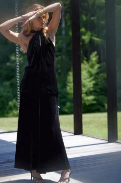 Couture Velvet Silk Palazzo Pants