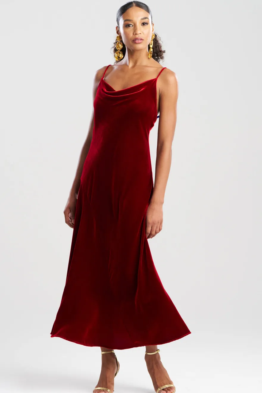 Couture Velvet Silk Slip Dress