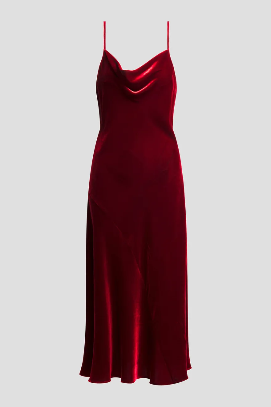 Couture Velvet Silk Slip Dress