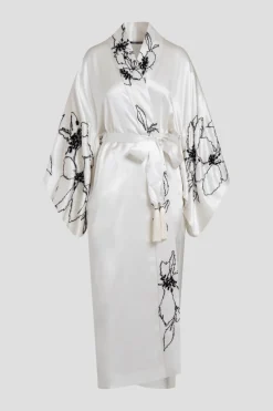 Couture Yumi Embroidered Silk Robe