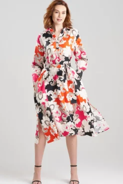 Cressida Printed Silk Twill Oversized Shirtdress