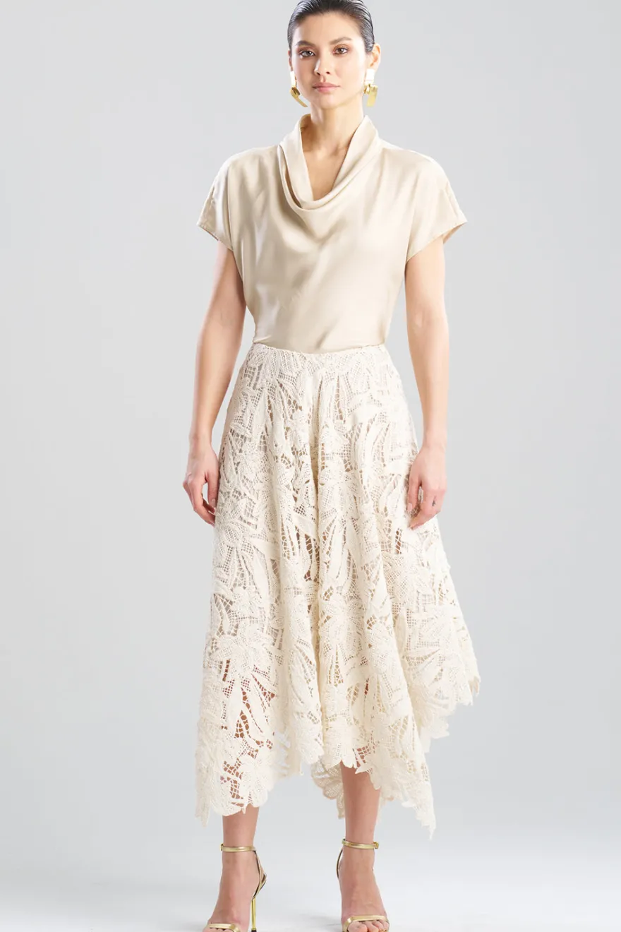 Crochet Lace Cotton Handkerchief Hem Skirt