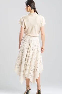 Crochet Lace Cotton Handkerchief Hem Skirt