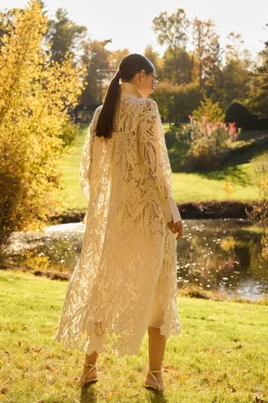 Crochet Lace Cotton Oversized Button Down Shirtdress