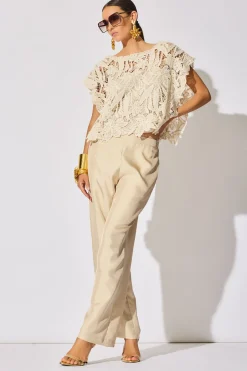 Crochet Lace Cotton Square Top