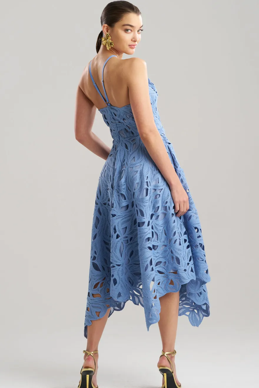 Cutout Leaf Lace Halter Dress