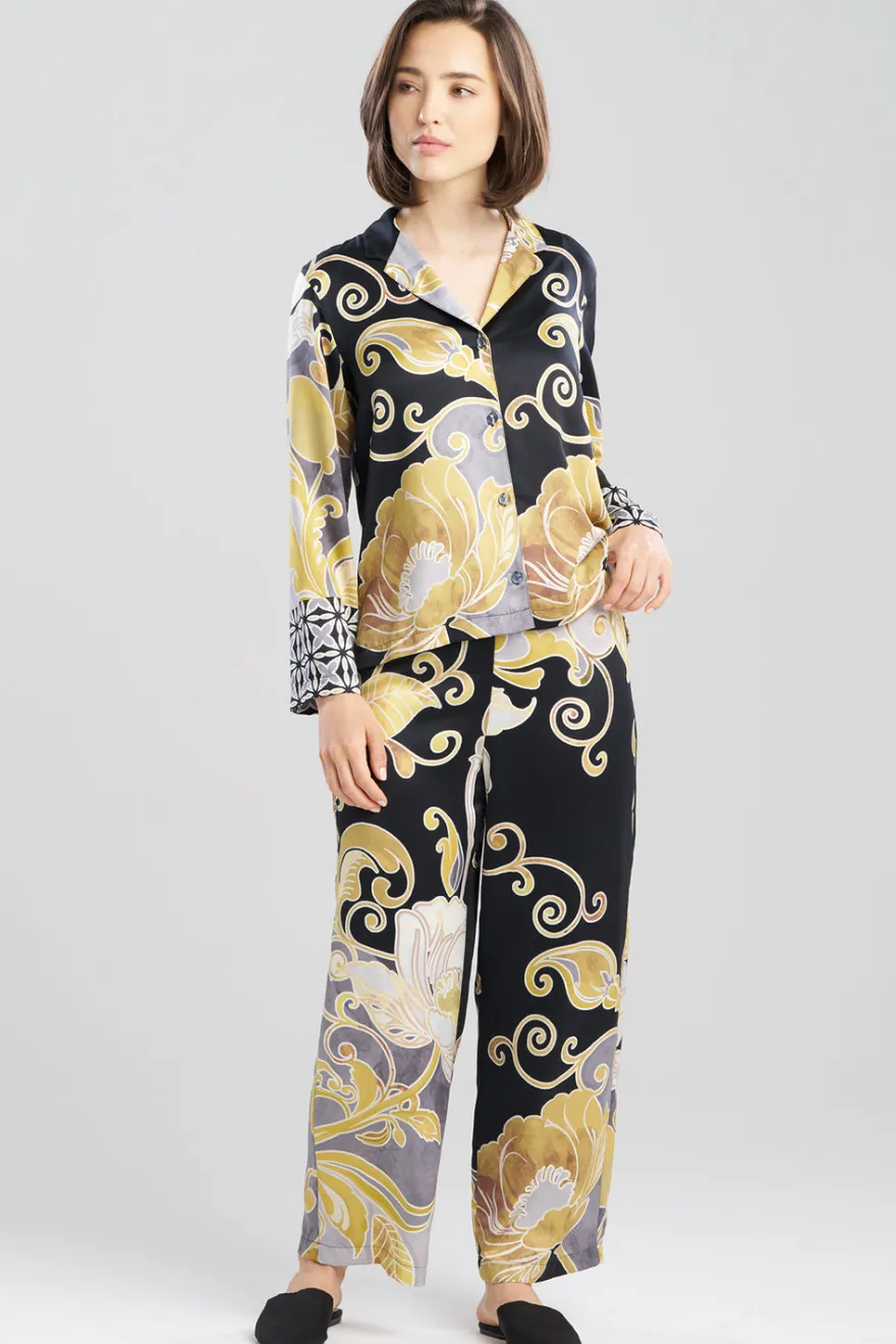 Deco Printed Charmeuse Notch PJ
