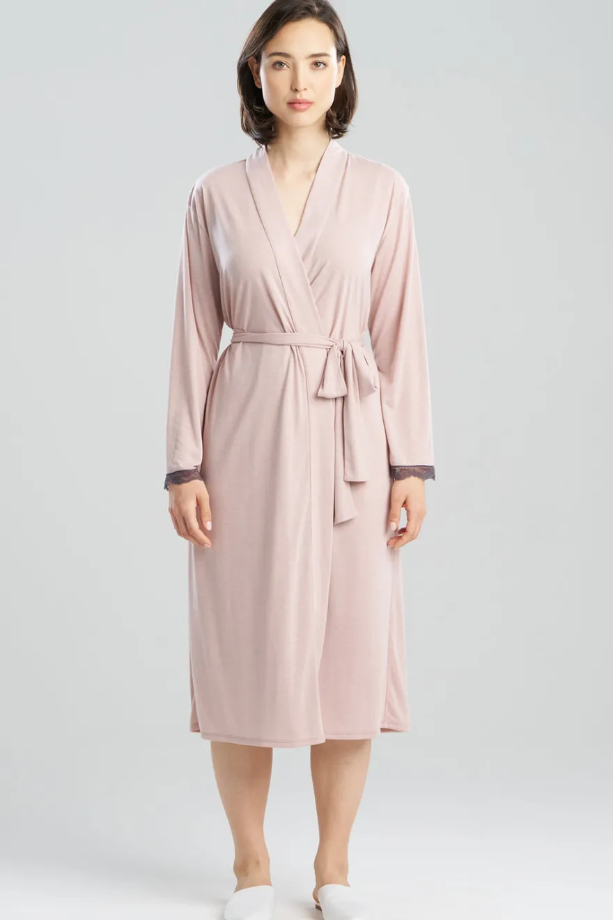 Dhalia Knit Jersey Lace Robe