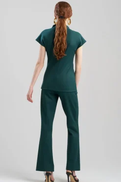 Double Jersey Funnel Neck Top