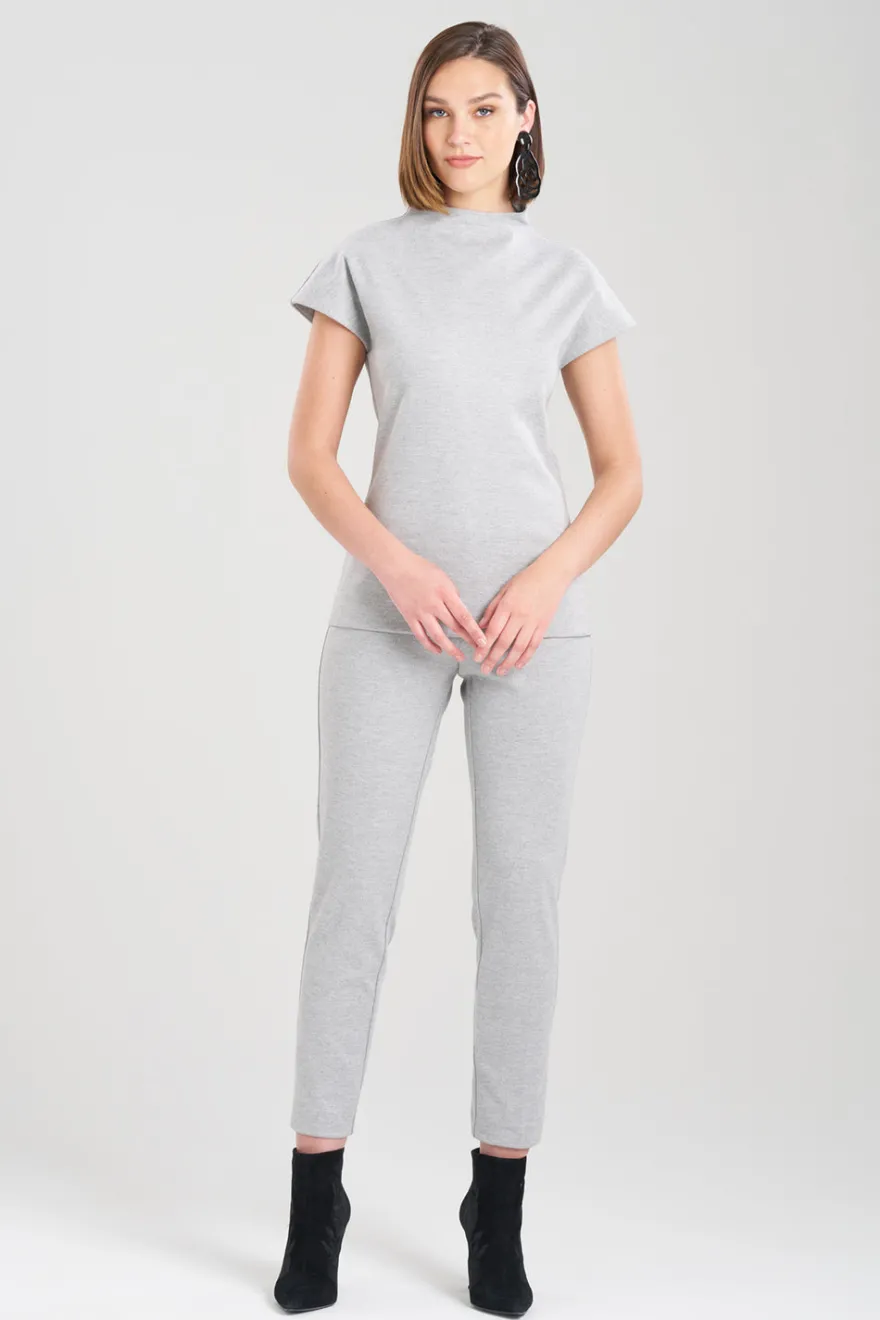 Double Jersey Funnel Neck Top