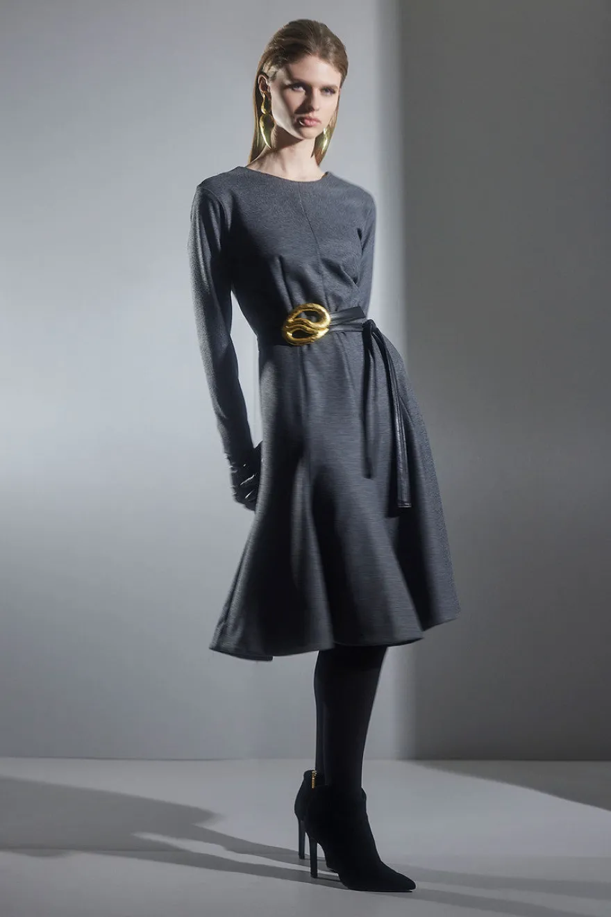 Double Jersey Midi Dress