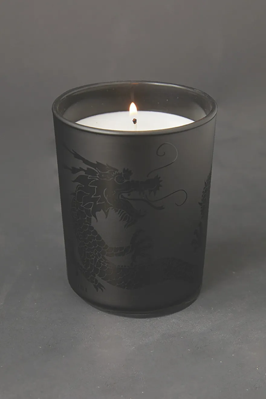 Dragon Etched Candle