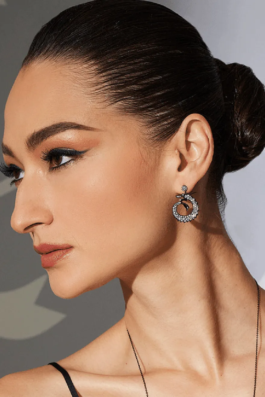 Dragon Lab-Grown Diamond Silver Drop Earrings