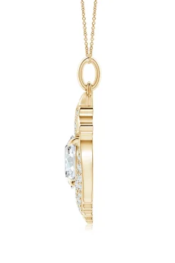 Dragon Lab-Grown 14K Gold Round Diamond Pendant Necklace