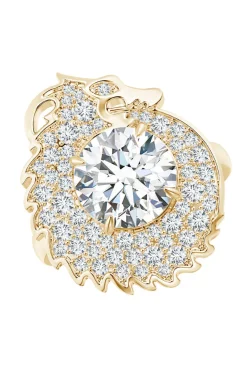 Dragon Lab-Grown 14K Gold Round Diamond Ring