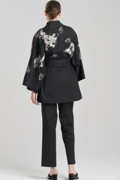 Dragon Techno Poplin Embroidered Unisex Kimono