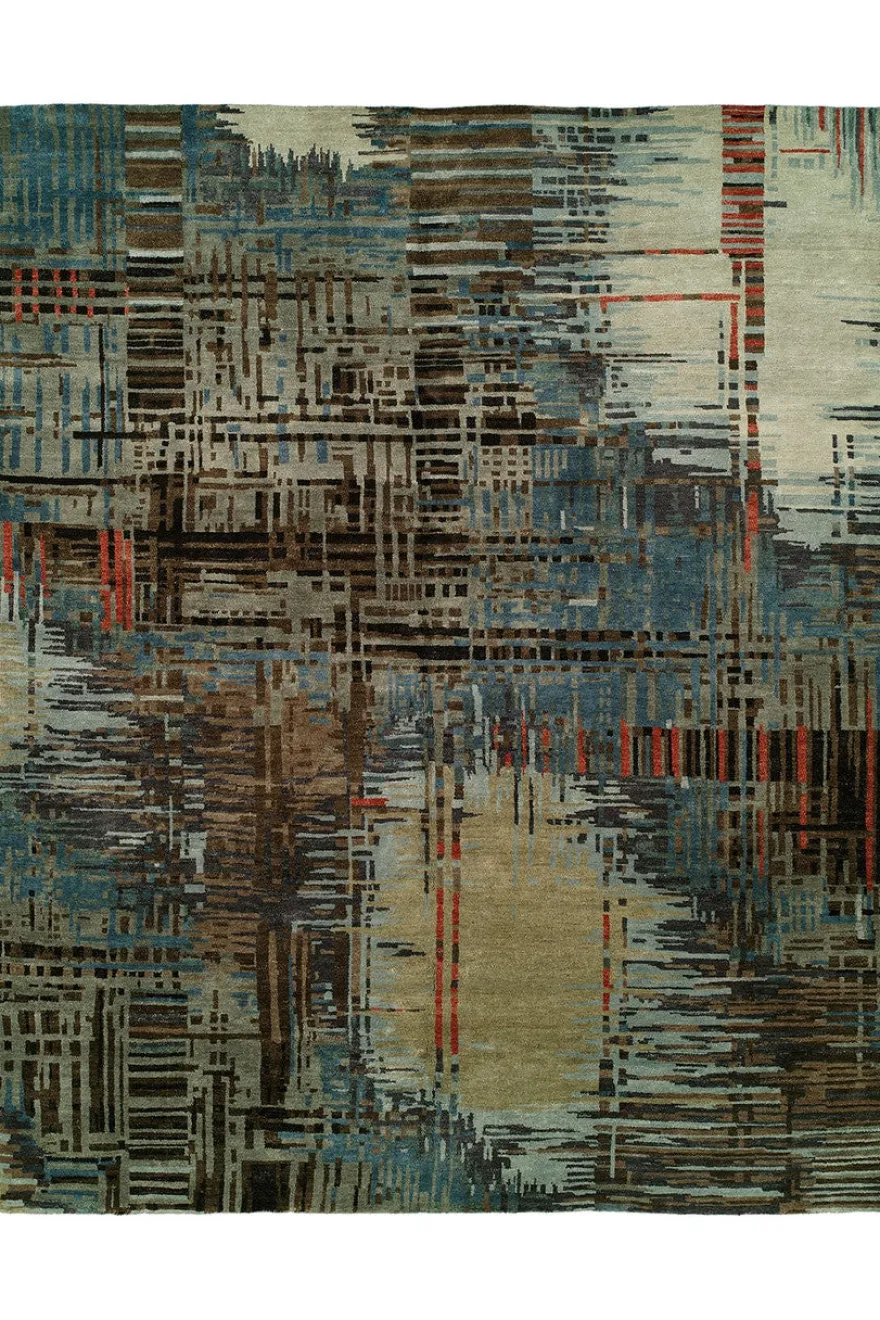 Dynasty- Abstract Plaid Rug