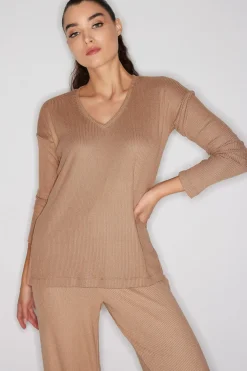Eden Rib Knit Everywhere V-Neck Top