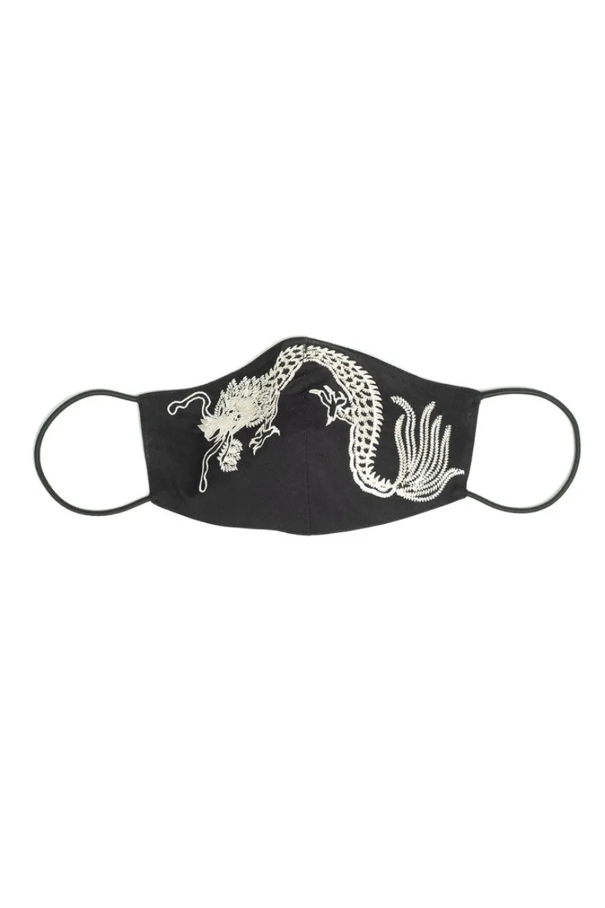 Embroidered Dragon Face Mask