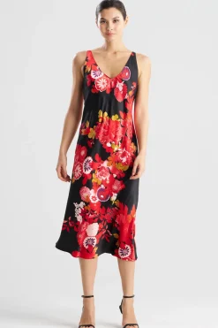Empress Printed Satin Slip Dress