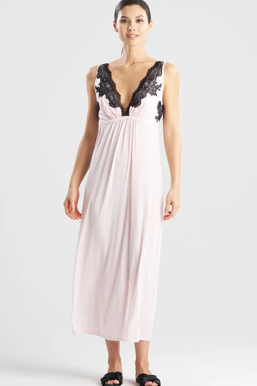 Enchant Lace Applique V-Neck Slip Dress
