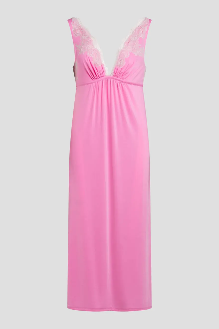 Enchant Lace Applique V-Neck Slip Dress