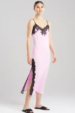 Enchant Lace Slit Slip Dress