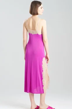 Enchant Lace Slit Slip Dress
