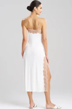 Enchant Lace Slit Slip Dress