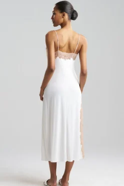 Enchant Lace Slit Slip Dress