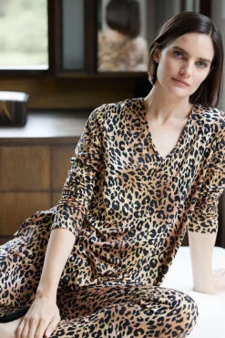 Exotic Animal Cozy Knit V-Neck PJ