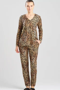 Exotic Animal Cozy Knit V-Neck PJ