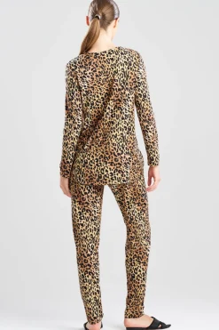 Exotic Animal Cozy Knit V-Neck PJ
