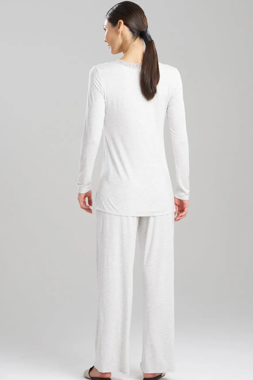 Feathers Essentials Lenzing™ Ecovero™ Viscose Long Sleeve Lace PJ
