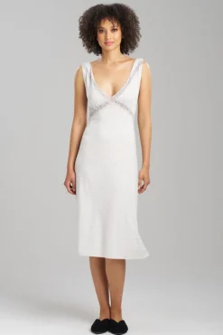 Feathers Essentials Lenzing™ Ecovero™ Viscose Lace Applique Slip Dress