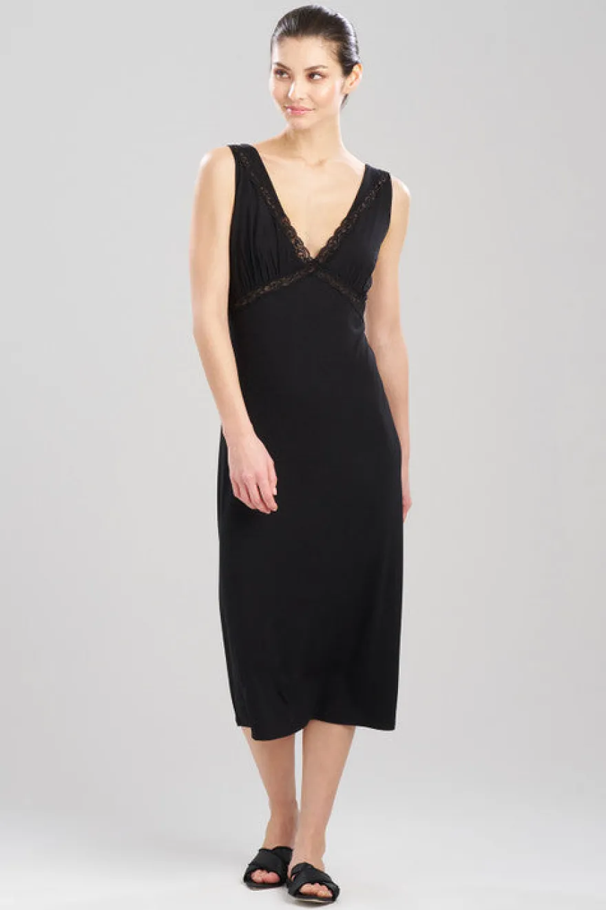 Feathers Essentials Lenzing™ Ecovero™ Viscose Lace Applique Slip Dress