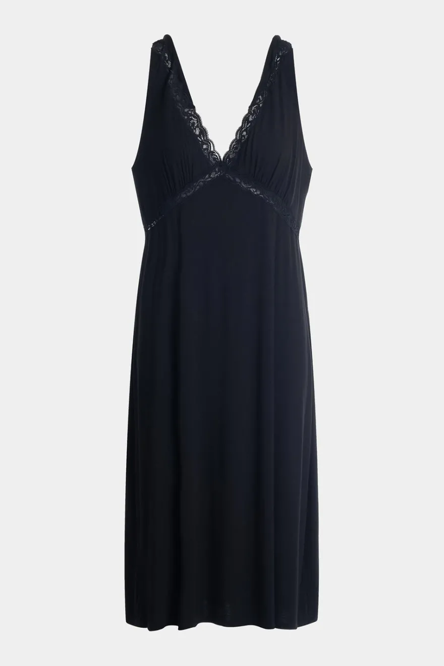 Feathers Essentials Lenzing™ Ecovero™ Viscose Lace Applique Slip Dress