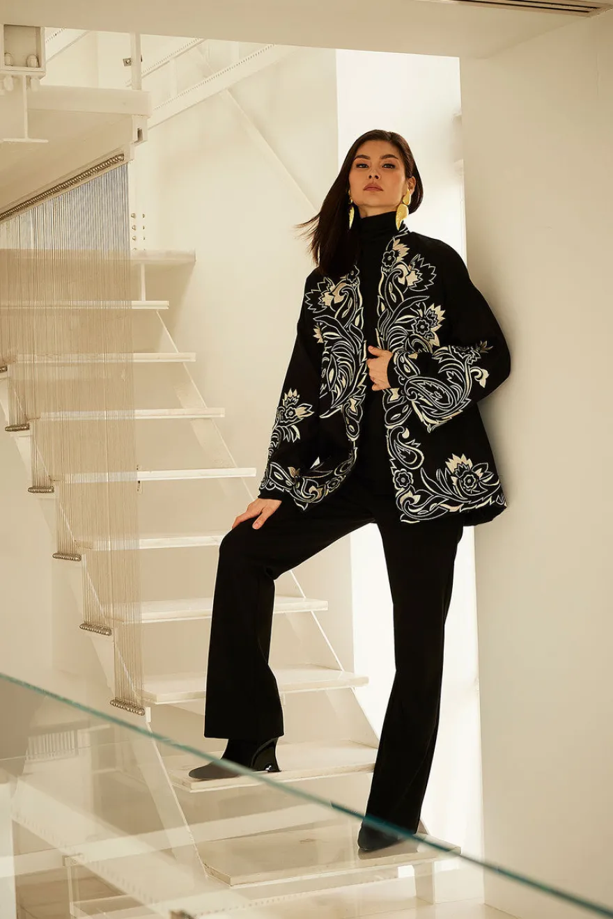 Felt Embroidered Coat
