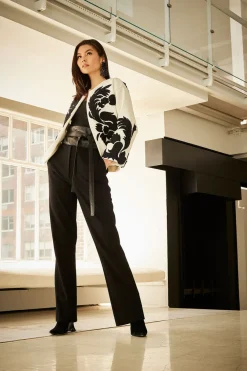Felt Embroidered Crop Jacket
