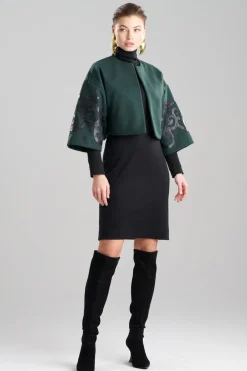 Felt Embroidered Cropped Jacket