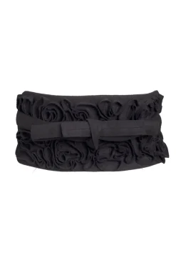 Felt Embroidered Floral Obi Belt