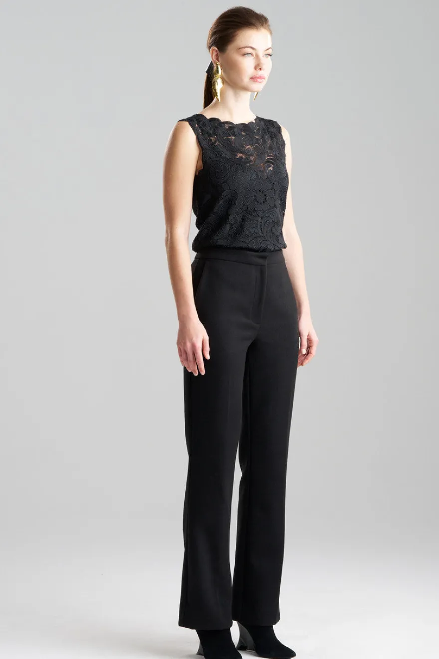Felt Zip Front Trousers