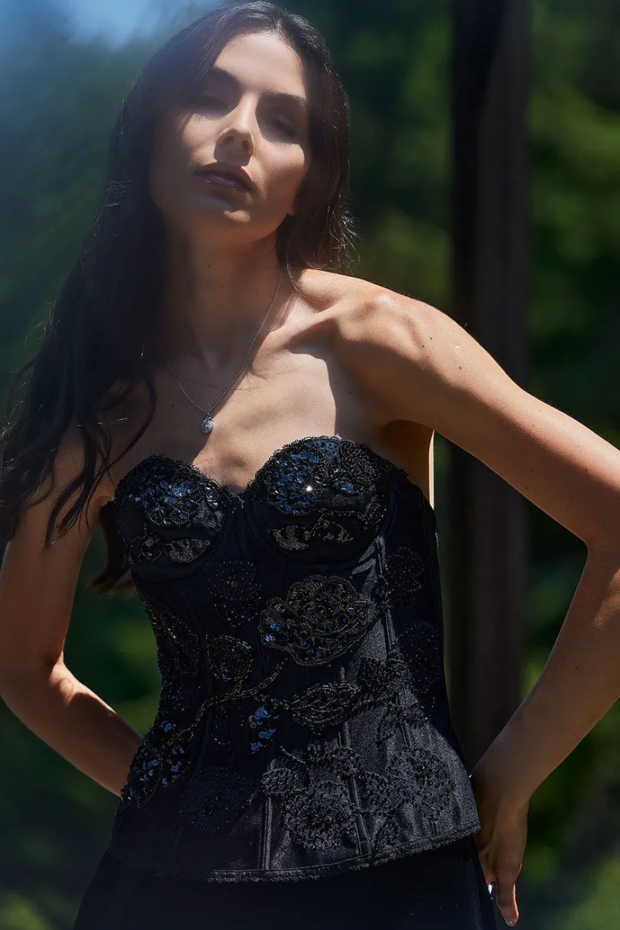Floral Beaded Corset
