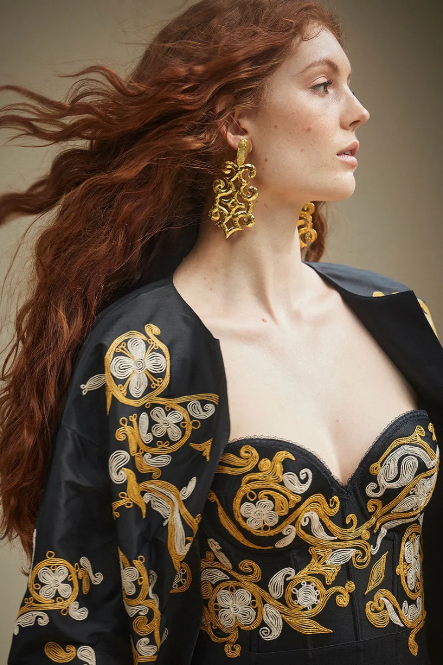 Floral Embroidered Corset