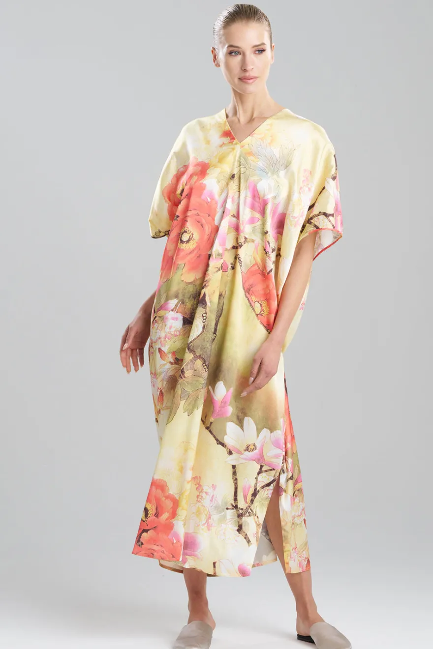 Floral Garden V-Neck Caftan