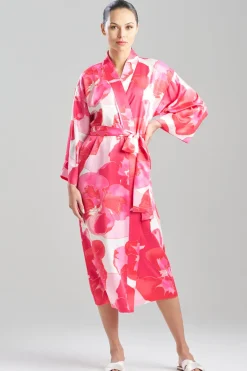 Floria Printed Satin Robe