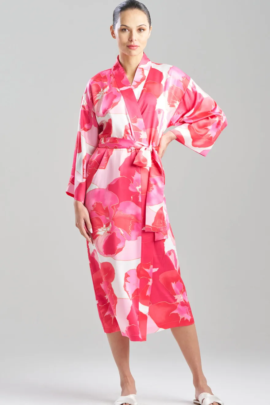 Floria Printed Satin Robe